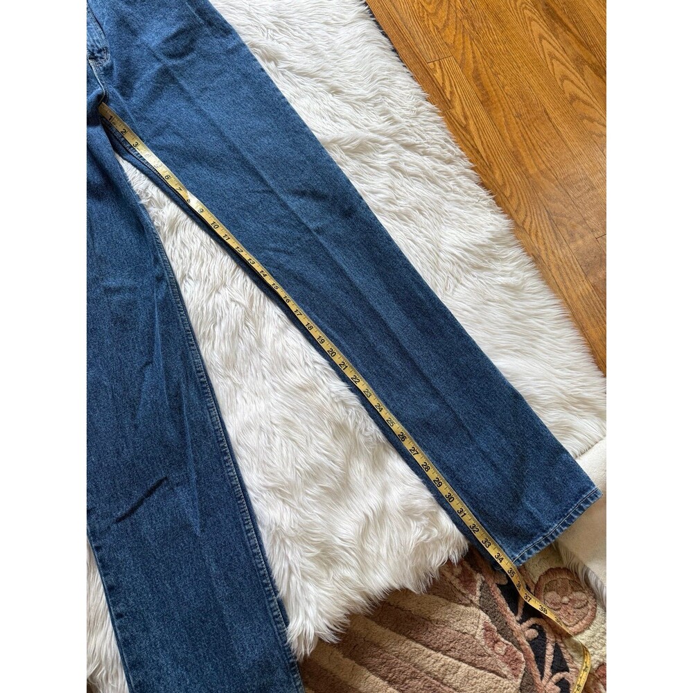 Classic Dark Blue Straight Leg Women's Jeans - Picture 9 of 9